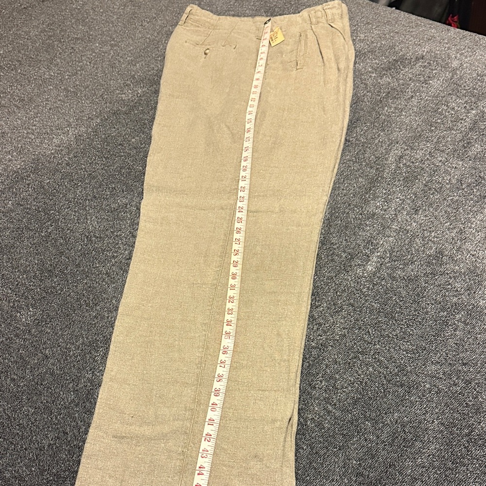 Eddie Bauer Beige Linen Trousers